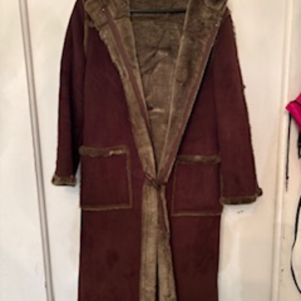 Long faux shearling coat
